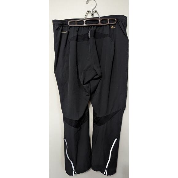 Women's Vintage Adidas Climaproof Black Warm Up XL Pants with reflective accent - Picture 5 of 6